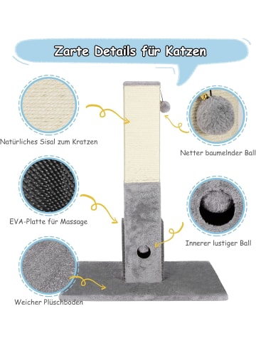 COSTWAY Katzenbaum 79cm in Grau
