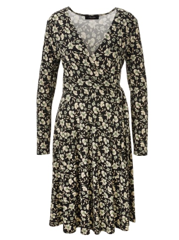 Aniston CASUAL Jerseykleid in schwarz-hellbeige-grün-beige