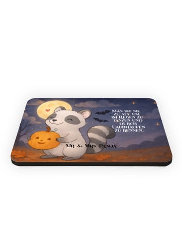 Mr. & Mrs. Panda Magnet Waschbär Kürbis Design mit Spruch in Weiß