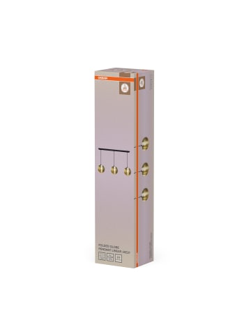 Osram Decor Folded Globe Pendelleuchte Linear 3x E27 Gold
