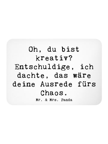 Mr. & Mrs. Panda Magnet Spruch Kreatives Chaos mit Spruch in Weiß