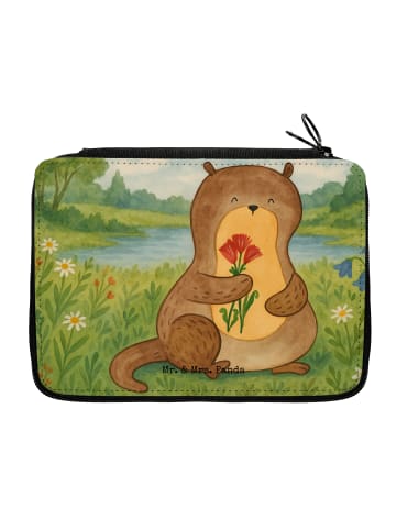 Mr. & Mrs. Panda Schulmäppchen Otter Blumenstrauß Design ohne Sp... in Weiß