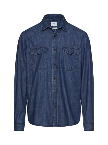 Camel Active Langarmhemd in Jeans Optik in Dunkelblau