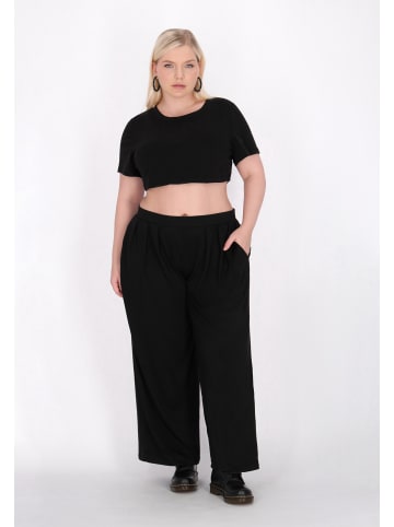 myMo ROCKS Women Plus Size Crop Top in Black