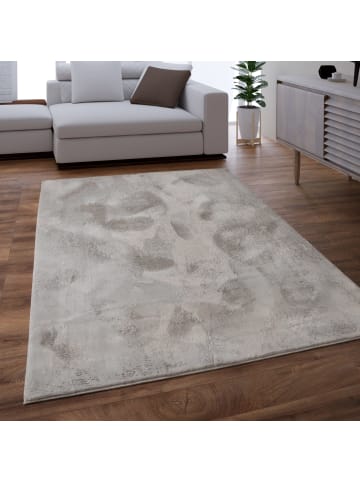 KADIMA DESIGN Teppich Kurzflor waschbar Einfarbig Wohnzimmer in Grau