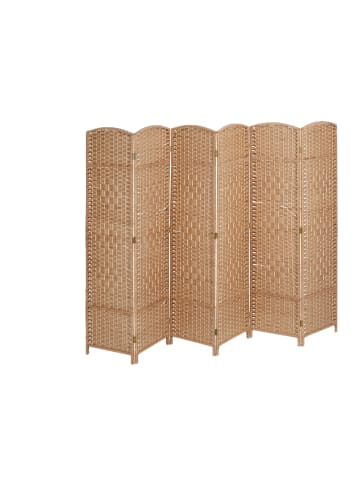 relaxdays Paravent in Natur - (B)160 x (H)241 cm