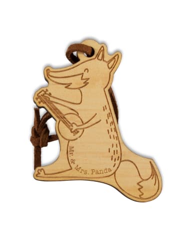 Mr. & Mrs. Panda Taschenanhänger Fuchs Gitarre ohne Spruch in Braun
