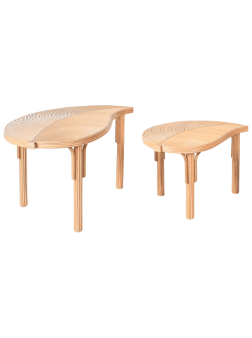 Beliani 2er-Set Couchtisch PARALIA in /Beige