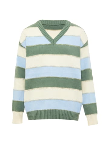 Jalene Damen Sweater in BLAU MEHRFARBIG STREIFEN