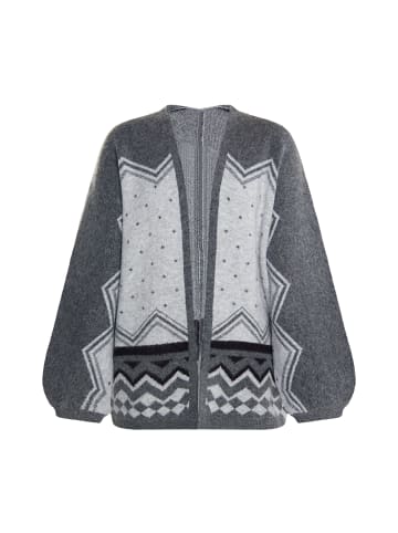 VIRITA Women Strickcardigan in Grau Mehrfarbig