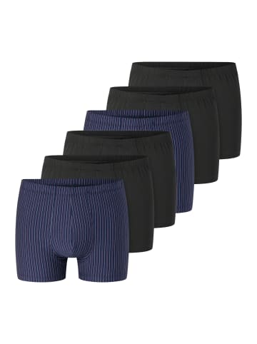 Schiesser Retro Short / Pant 95/5 Essentials - Organic Cotton in Schwarz / blau