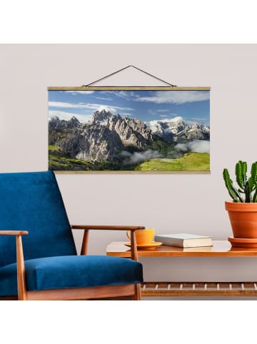 WALLART Stoffbild mit Posterleisten - Italienische Alpen in Grün