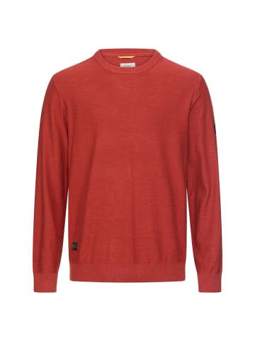 Camel Active Strickpullover aus reiner Baumwolle in Rot