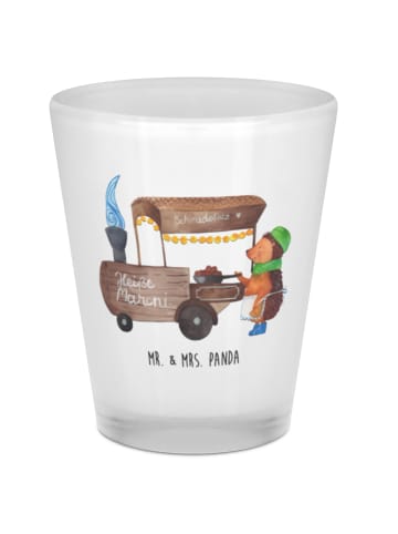 Mr. & Mrs. Panda Schnapsglas Igel Maronen ohne Spruch in Transparent