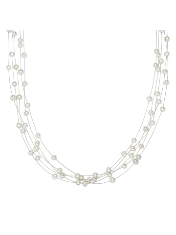 Valero Pearls Perlen-Kette aus Sterling Silber mit Süßwasser-Zuchtperle in weiß