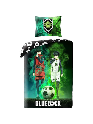 COFI 1453 Blue Lock Bettwäsche Set aus Baumwolle Bettdeckenbezug 140 × 200 in Mehrfarbig