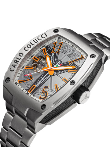 Carlo Colucci Dreizeiger Automatik Dongilli in Silber