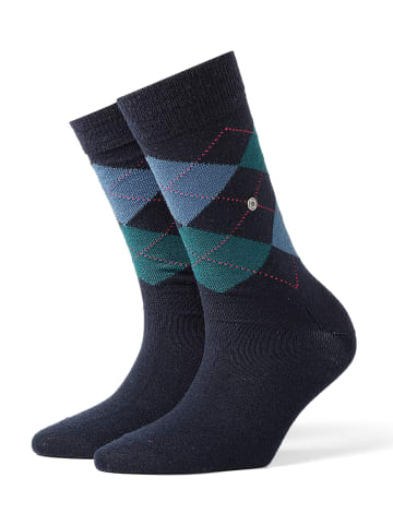 Burlington Socken Marylebone in Navy mel