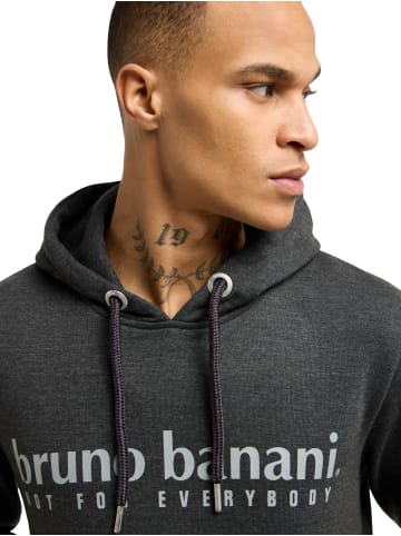 Bruno Banani Hoodie ohne Reißverschluss CARVER in Anthrazit / Melange