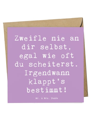Mr. & Mrs. Panda Grußkarte Geburtstag Spruch Glaube an sich selb... in Lavendeltraum