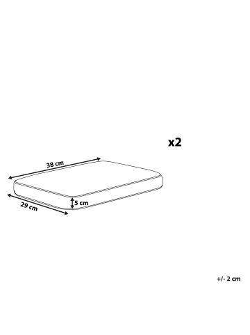 Beliani 2er-Set Auflagen FIJI in Gelb