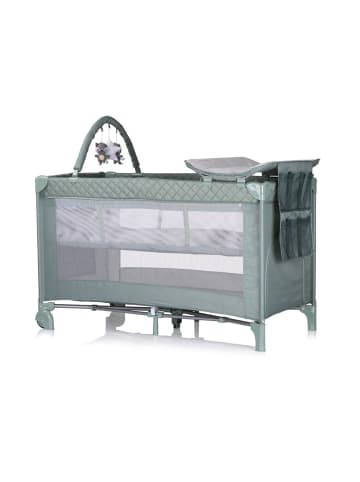 Chipolino Reisebett Luna 2 Ebenen in grün