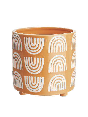 Butlers Blumentopf HAPPY RAINBOW 4er-Set in Gelb