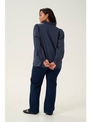 KAFFE curve Langarm-Bluse KCmai Regular fit in Midnight Marine