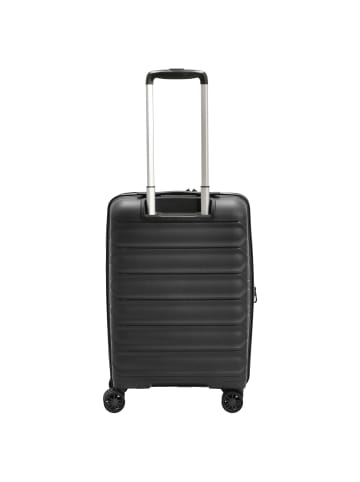 D&N Travel Line 4700+ - 4-Rollen-Kabinentrolley S 55 cm erw. (schwarz) in schwarz