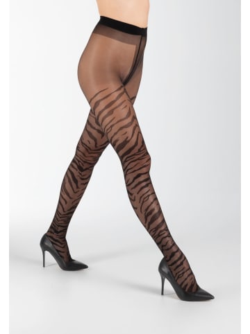 camano Strumpfhose leo 2er Pack fine fashion 20 Denier in schwarz weiß