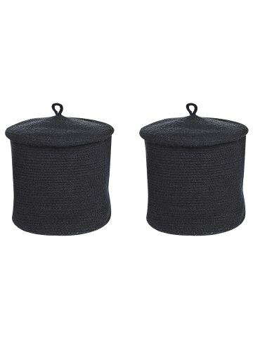 Beliani 2er-Set Korb SILOPI in Schwarz