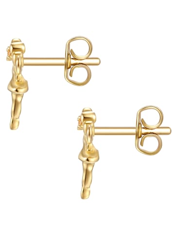 Glanzstücke München Ohrstecker Fee aus Sterling Silber mit Zirkonia in gelbgold