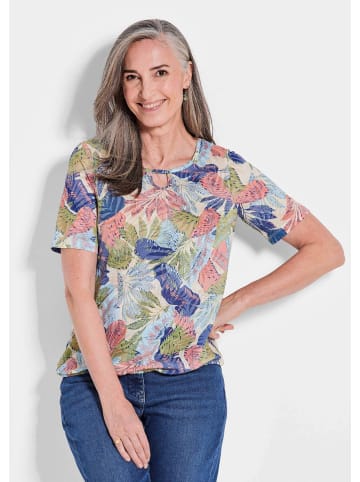 GOLDNER Shirt Elegantes Oberteil mit Lochdetail in bunt / gemustert