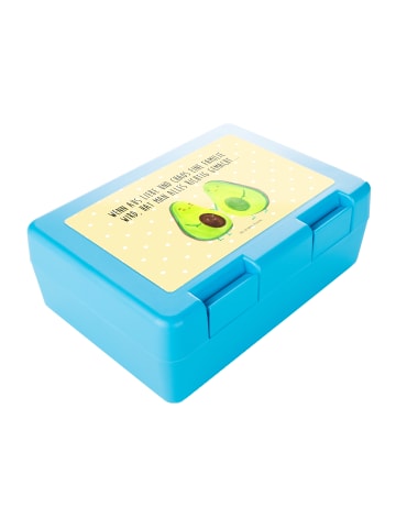 Mr. & Mrs. Panda Aufbewahrungsbox Avocado Pärchen mit Spruch in Gelb Pastell