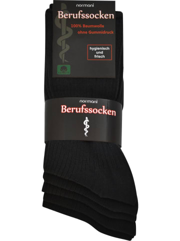 normani 20 Paar Baumwollsocken Unisex in Schwarz