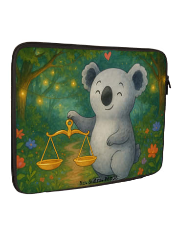 Mr. & Mrs. Panda Laptophülle Waage Astrologie Design ohne Spruch in Weiß