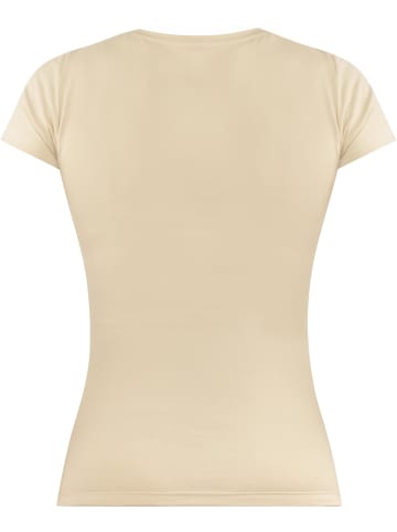 Janice 2 x Damen T-Shirt Nysa in Beige/Burgund
