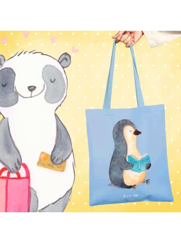 Mr. & Mrs. Panda Schultasche Pinguin Buch ohne Spruch in Sky Blue