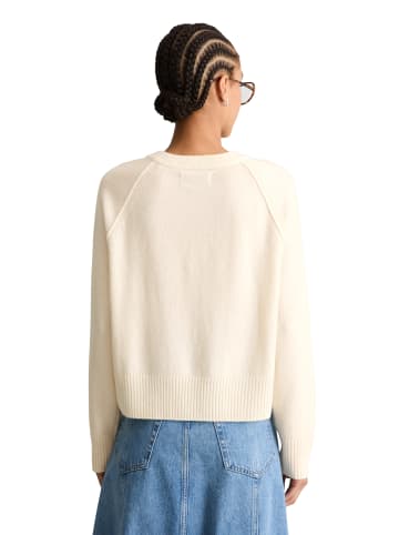 Marc O'Polo DENIM Merino-V-Neck-Pullover regular in White Blush
