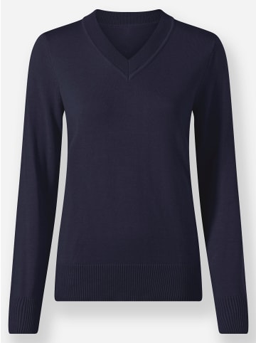 WITT WEIDEN V-Ausschnitt-Pullover in marine