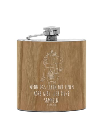 Mr. & Mrs. Panda Flachmann Einhorn Pilz mit Spruch in Braun