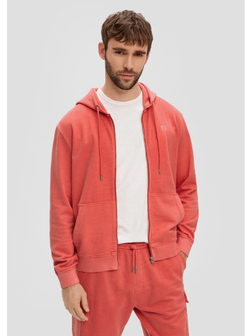 S. Oliver Sweatshirt Jacke langarm in Orange