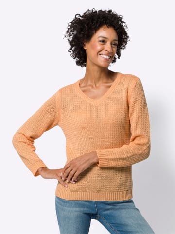 Sieh an! Langarm-Pullover in apricot