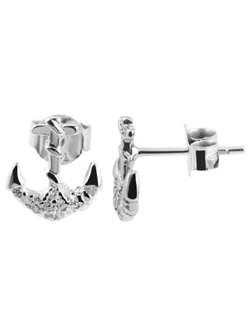 Adeliás Damen Ohrringe – Ohrstecker aus 925 Silber mit Zirkonia in silber