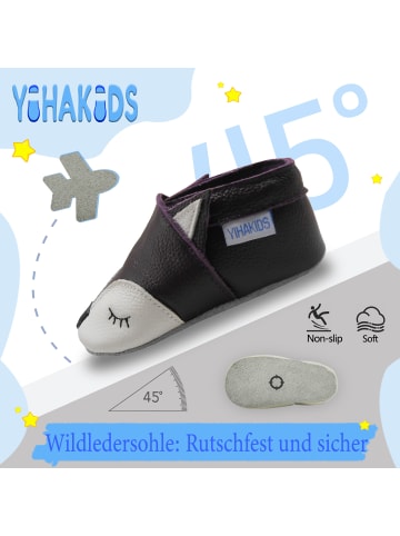 Yihakids Baby Krabbelschuhe in Fuchs Dunkellila