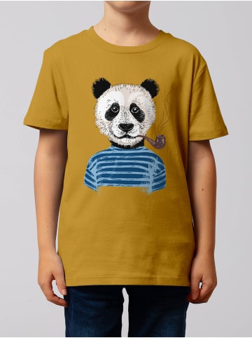 wat? Apparel T-Shirt Panda in Ocker