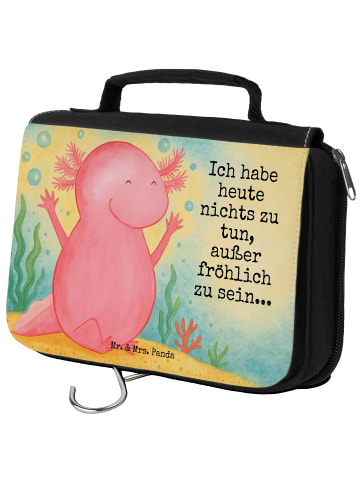 Mr. & Mrs. Panda Kulturtäschchen Axolotl Hurra Design mit Spruch in Weiß