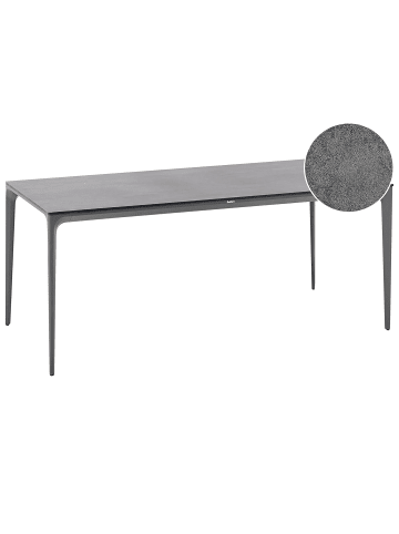 Beliani Esszimmertisch SOVARETO in Grau - (W) 90 x (H) 75 x (L) 180 cm