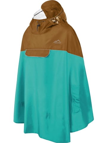 Normani Outdoor Sports Regenponcho Sohra in Braun/Petrol