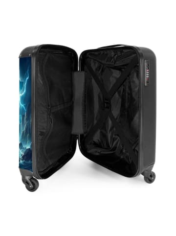 NoBoringSuitCases Suitcase, Handgepäck, Koffer, Reisekoffer T-Rex blau